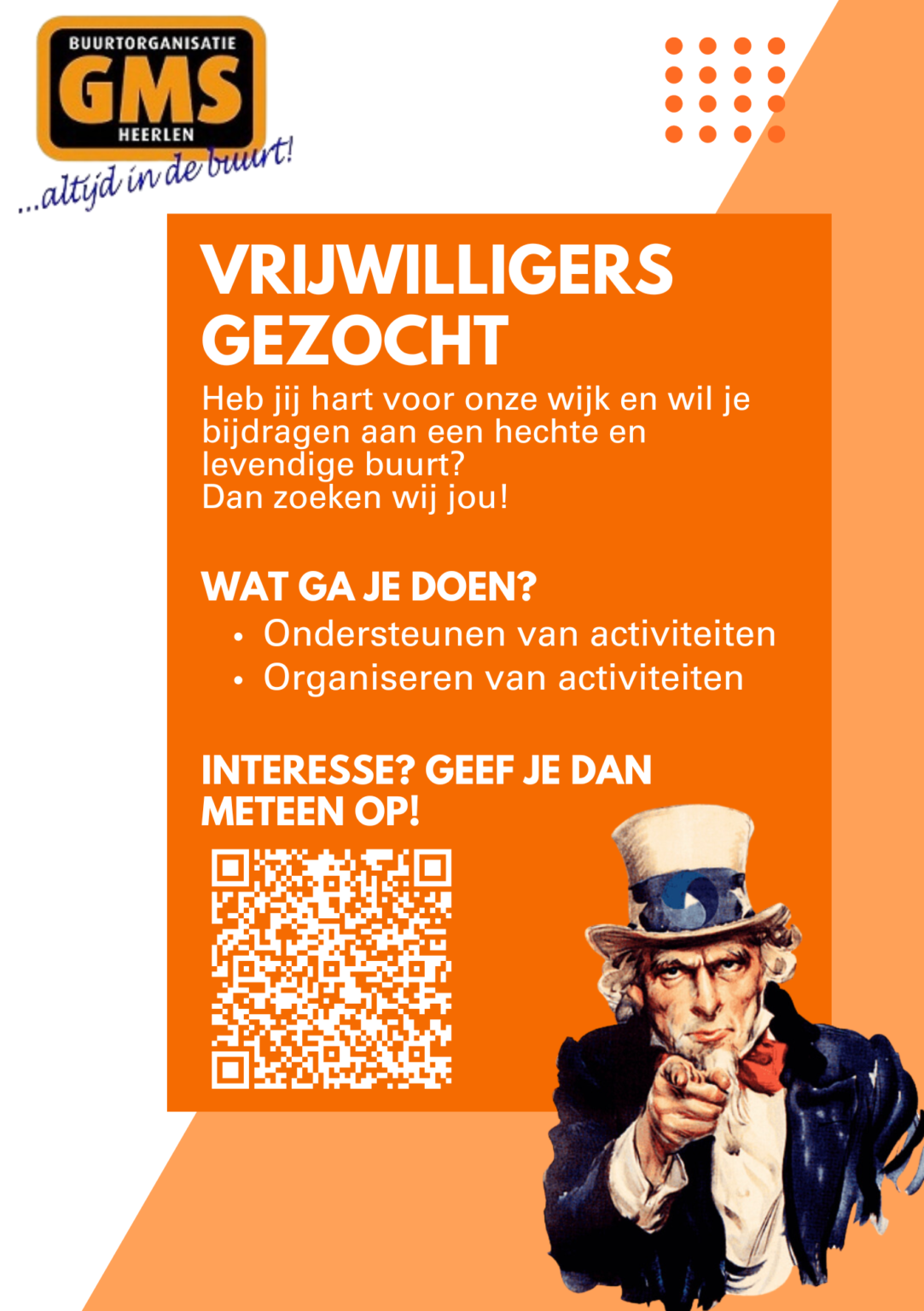 vrijwilligers gezocht