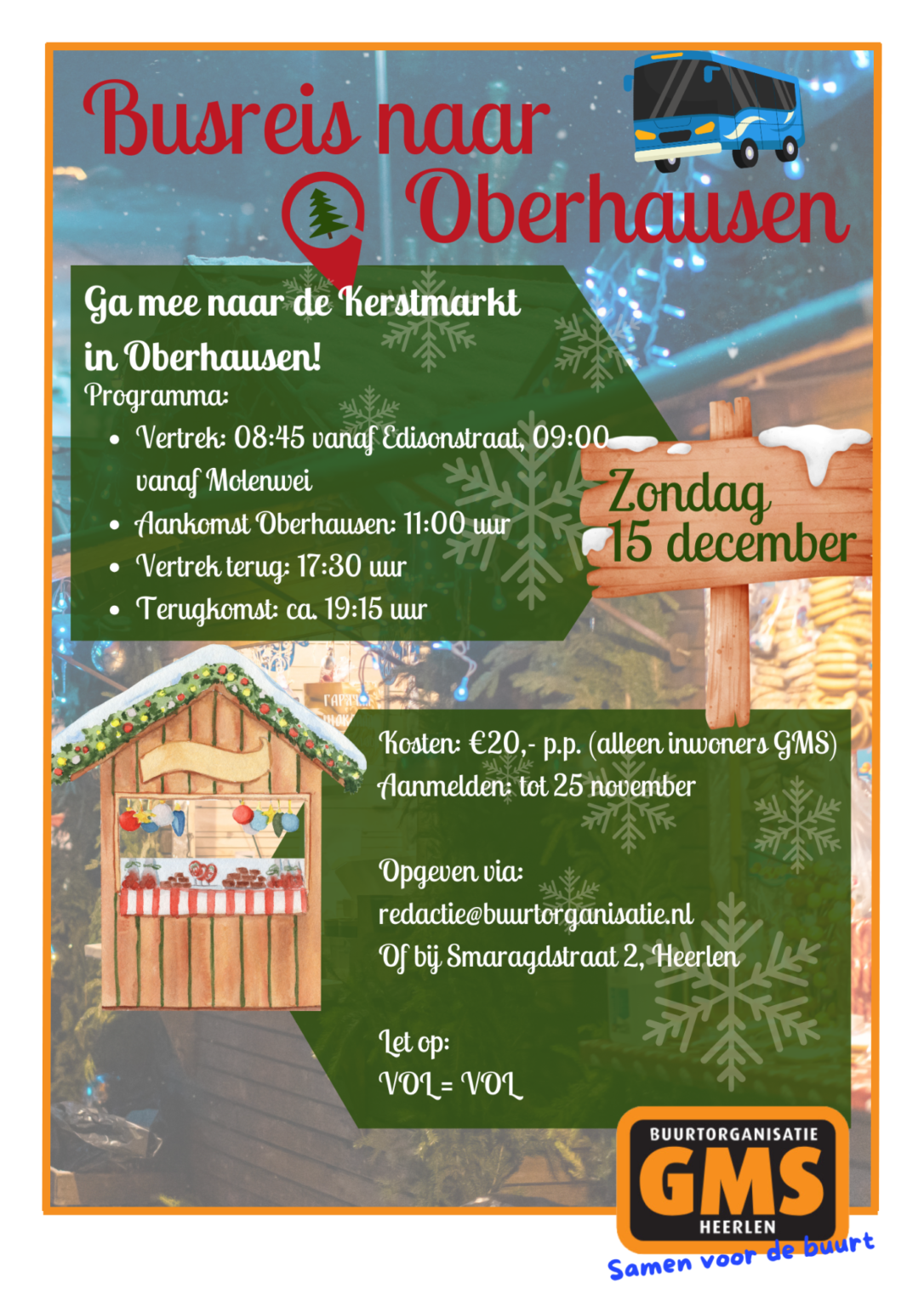 Poster Kerstmarkt