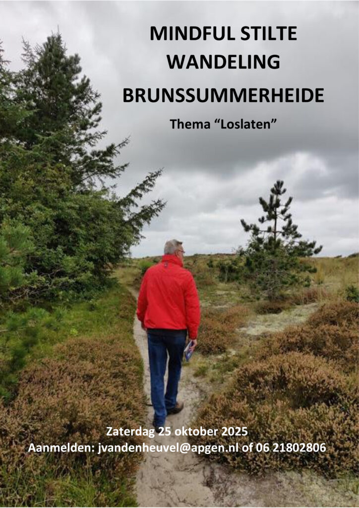Pers Loslaten Poster Mindful Stiltewandeling 25 oktober 2025